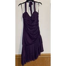 Formal Dress My Michelle Dress Purple Glitter Sparkle Halter Neck Size