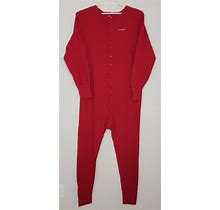 Carhartt Mens One Piece Pajamas Long Johns Size 2XL Red Union Suit 100% Cotton