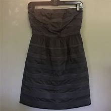 J. Crew Dresses | Gray Strapless Jcrew Dress. | Color: Gray | Size: 0