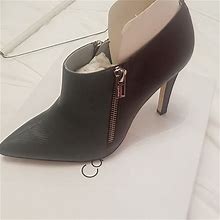 Nine West Shoes | Nine West Booties. Grey And Burgundy. Like New. | Color: Gray/Purple | Size: 5.5