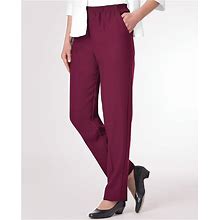 Blair Women's Silhouette Slimmers® Gabardine Pants - Purple - 6 - Petite