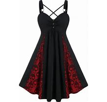 ROSE GAL Womens Plus Size Dresses Gothic Party Maxi Dress