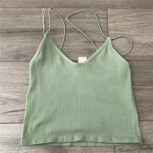 H&M Tops | H&M Seamless Top - Green | Color: Green | Size: Xs