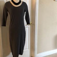 Timing Dresses | Timing Gray Stretchy Open Back Dress | Color: Gray | Size: L