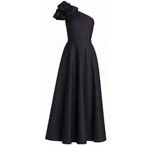 Giambattista Valli Women's One-Shoulder Cotton Fit & Flare Maxi Dress - Black - Size 0