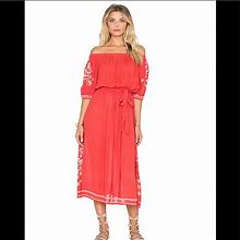 Tularosa Dresses | Tularosa Embroidered Dress | Color: Orange/Red | Size: Xs