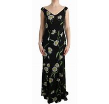 DOLCE & GABBANA Dress Daisy Print Silk Stretch Sheath Gown IT42 /US8/M RRP $4800