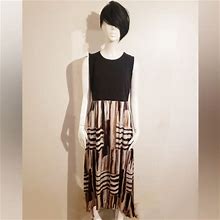 Boutique Dresses | Brown & Black Multi Color High Low Maxi Dress Size L | Color: Black/Brown | Size: L