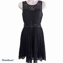 Altar'd State Dresses | Altard State Black Evening Special Occasion Lace Fit Flare Mini Dress | Color: Black | Size: M
