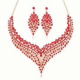 Bridal Wedding Accessories Set Including High-End Rhinestone Necklace Earrings Women Jewelry, Jewels Decorations,Reliable,Temu