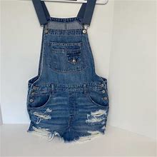 American Eagle Outfitters Jeans | 90S Boyfriend Overalls | Color: Blue | Size: Xxs