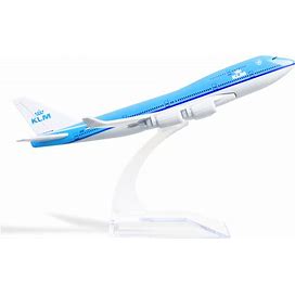 Boeing 747 Airplane Model, Aircraft Model KLM Royal Dutch Airlines 5.9 Inch Metal Diecast Jumbo Airliner Model For Collection And Gift,Temu