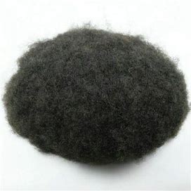 6mm Afro Toupee Black Men Human Hair Wigs Full Skin 8X10inch Mens