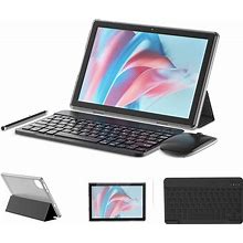 ECOPAD 2023 Newest Android 13 Tablet 10 Inch, 128GB ROM 8GB RAM/1TB Expandable Tablet PC, 2 in 1 Tablets With Keyboard, Quad-Core 2.0Ghz CPU HD Scree