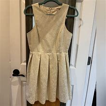 Forever 21 Dresses | White And Gold Metallic Mini Dress | Color: Gold/White | Size: S