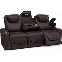 Seatcraft Vienna Home Theater Seating - Living Room - Top Grain Leather - Power Recline - Power Headrest - Powered Lumbar - AC USB Charging - Cup