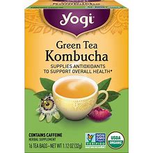 Yogi Tea Green Tea Kombucha (2 Pack) Contains Caffeine 32 Organic