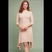 Anthropologie Dresses | Anthropologie Heart Of Building Ribbed Dress Xs | Color: Cream/Pink | Size: Xs