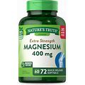 Magnesium | 400Mg | 72 Softgels | Value Size | Extra Strength | From Magnesium Oxide | Non-GMO And Gluten Free Supplement | By Nature's Truth