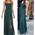 Lulu's Dresses | Dreamy Romance Forest Green Backless Maxi Dress | Color: Green | Size: M