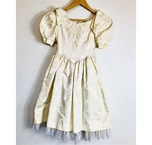 Expo Kids Girls Size 7 Dress Edwardian Vintage Easter Party Occasion Lace Beaded