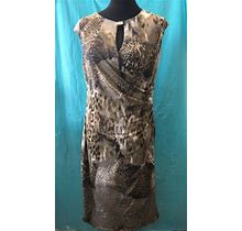 Salon Studio Leopard Print Dress Size Petite M