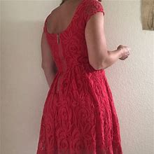 Red Lace Babydoll Dress | Color: Red | Size: S