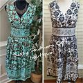 Chadwicks Dresses | 2 Dresses A-Line Cotton Midi Dress | Color: Blue/Green | Size: 12