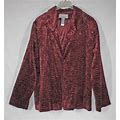 Liz Claiborne Collection Ladies Maroon Faux Persian Lamb Jacket / Coat