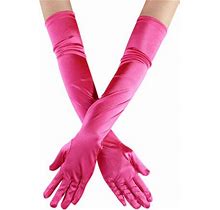 Ladies Satin Stretch Cosplay Gloves For Party Dinner Dress Prom