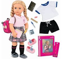 Our Generation Hally With Storybook & Accessories 18" Posable School Doll