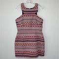 Umgee Dresses | Umgee Dress Womens Large Mini Sheath Boutique Sleeveless Chevron Geometric J2896 | Color: Pink/Purple | Size: L