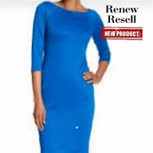 Taylor Dresses | Taylor Textured Body-Con Sheath Dress | Color: Blue | Size: 6