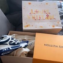 Louis Vuitton Shoes | Louis Vuitton Lv Skate Trainer | Color: Blue | Size: 4