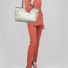 Coach Silver Tote Bags - Women | Color: Silver | Size: L