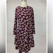 Loft Dresses | Ann Taylor Loft Purple Floral Dress | Color: Purple | Size: 12