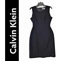 Calvin Klein Dresses | Calvin Klein Black Dress 10 Women Sleeveless Sheath Career Formal Dress | Color: Black | Size: 10
