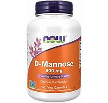 Now Foods D-Mannose 500 Mg - 120 Veg Capsules