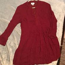 Old Navy Dresses | Old Navy Pleated Dress | Color: Brown/Red | Size: M