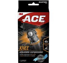 Ace Brand Adjustable Knee Support, Breathable, Two Strap Brace System, Black