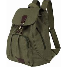 Qyoubi Canvas Fashion Backpacks Purse Casual Outdoor Shopping Daypacks Sports Rucksack Hiking Travel Multipurpose Bag Green