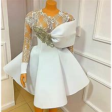 White Prom Dress, Prom Flare Dress, Party Dress, Reception Dress, Wedding Dress, Prom Dress, White Dress, Flared Dress