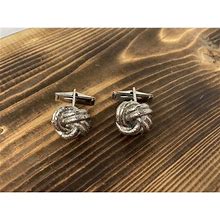 Unbranded Accessories | Vintage Rope Knot Silver Tone Cuff Links Prom Wedding Formal | Color: Silver | Size: Os