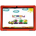 Linsay New 10.1" Funny Kids Tablet Octa Core 128GB With Red Kids Defender Case Newest Android 13 - Red