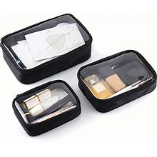 Transparent Comestic Storage Bag, Large Capacity Makeup Pouch, Clear Toiletry Bag & Travel Bag,All-New,By Temu