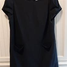 Loft Dresses | Loft Petites Shift Dress (With Pockets!) | Color: Black | Size: 12P