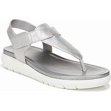Women's Lincoln Sandal By Naturalizer In Silver Leather (Size 10 M)