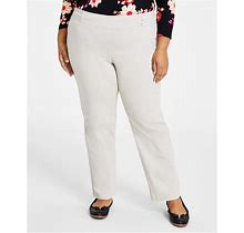 Jm Collection Plus Size Tummy Control Pull-On Slim-Leg Pants, Created For Macy's - Stonewall - Size 16W
