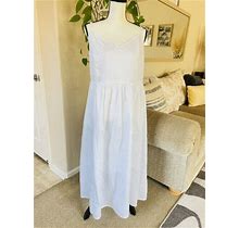With Tags Womens Old Navy Xl White Maxi Dress String Strap Cotton