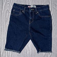 Levi's Bottoms | Euc 10 Reg Levi's 511 Slim Bermuda Cut Off Denim Jean Shorts | Color: Blue | Size: Girls 10Reg